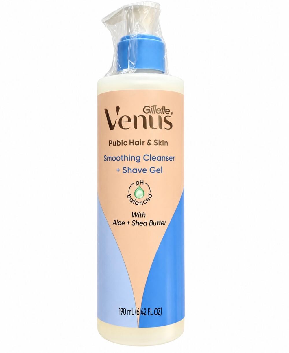 Gillette Venus Pubic Hair & Skin Smoothing Cleanser + Shave Gel 6.42 oz NEW